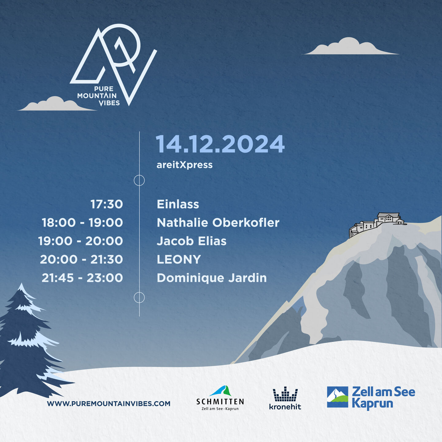 Eventprogramm am 14.12.2024 in Zell am See.
